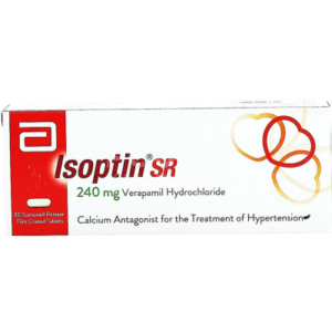 ISOPTIN RETARD 240 MG ( VERAPAMIL ) 30 FILM-COATED TABLETS