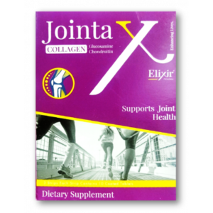 JOINTA X COLLAGEN ( COLLAGEN PEPTIDES TYPE II + GLUCOSAMINE + CHONDROITIN + VIT C + VIT E + VIT D + VIT B12 + FOLIC ACID + ZINC + MANGANESE + SELENIUM + COPPER + GINGER ) 30 TABLETS