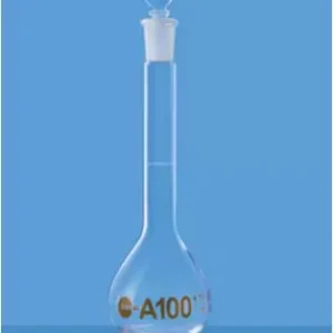 Borosil 2020 Volumetric Flask Nabl Certified Class A, Clear