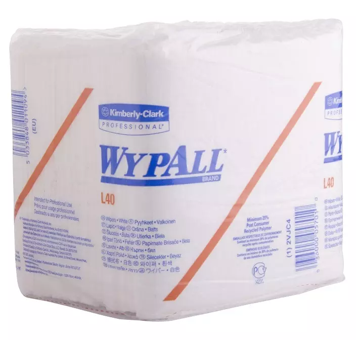 Abdos White Polyester Wypall L 40 Wiper