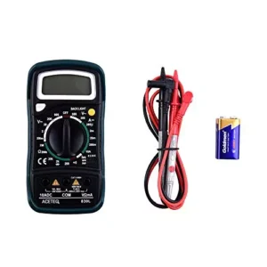 ACETEQ Digital Multimeter Black and Dark Green, 830L