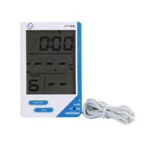 ACETEQ Digital Thermo Hygrometer with Sensor White and Blue, KT-908