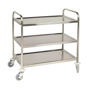 11 Enterprises Stainless Steel 3 Shelves Instrument Trolley