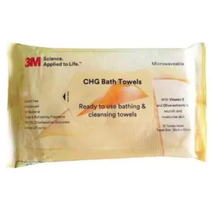 3M 32 x 30 cm White CHG Bath Towel