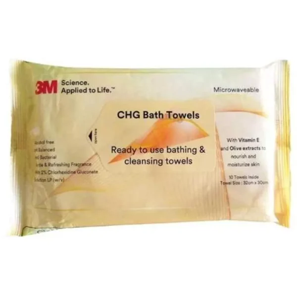 3M 32 x 30 cm White CHG Bath Towel