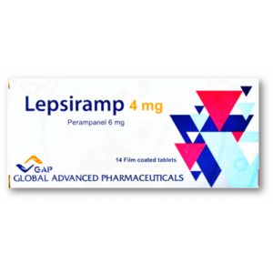 LEPSIRAMP 4 MG ( PERAMPANEL ) 14 FILM-COATED TABLETS