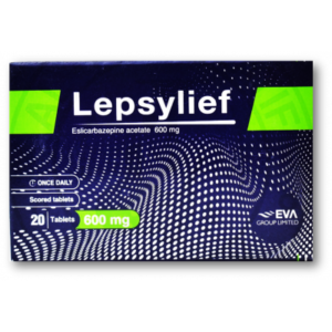 LEPSYLIEF 600 MG ( ESLICARBAZEPINE ACETATE ) 20 SCORED TABLETS