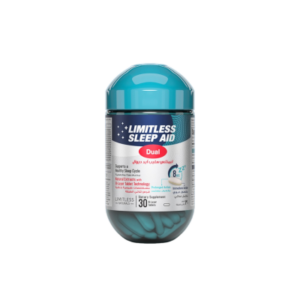 LIMITLESS SLEEP AID DUAL ( ASHWAGANDHA EXT. 85MG + MELATONIN 4MG + L-THEANINE 100MG + CHAMOMILE EXT. 25MG + VIT. B6 0.7MG ) SUPPORTS A HEALTHY SLEEP CYCLE 30 BI-LAYER TABLETS