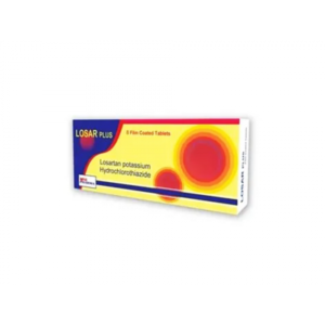 LOSAR PLUS ( LOSARTAN POTASSIUM + HYDROCHLOROTHIAZIDE ) 8 FILM-COATED TABLETS