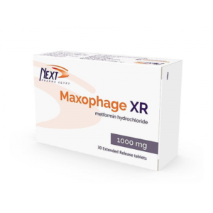 MAXOPHAGE XR 1000 MG ( METFORMIN HYDROCHLORIDE ) 30 EXTENDED-RELEASED TABLETS