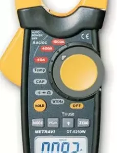 Metravi DT-5250W Digital AC/DC Clamp Meter True RMS 1000 A 600 V