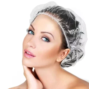 KUDIZE Clear White Disposable Shower Cap TC-100 (Pack of 100 Pcs)