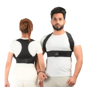 ?K SQUARIANS Back Posture Corrector Belt Black for Men & Women