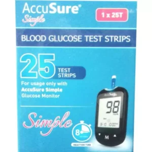 AccuSure Simple Diabetes Test Strips 25 Pieces