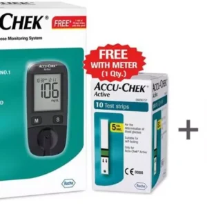 Accu-Chek Active Glucometer Machine with 35 Pieces Test Strips and 10 Lancets
