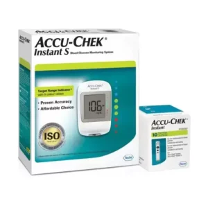 Accu-Chek Instant S Glucometer with 10 Test Strips White, ACCUCHECK-008 (Each 1 Kit)
