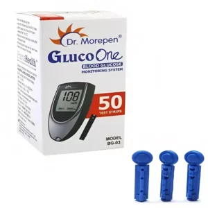 Dr. Morepen GlucoOne 200 Pieces Diabetes Test Strips with 50 Lancets and 4 Vials