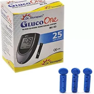 Dr. Morepen GlucoOne 25 Pieces Diabetes Test Strips with 25 Lancets