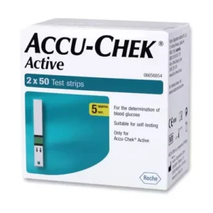 Accu-Chek Active Glucometer with 100 Test Strips White, ACCUCHECK-003