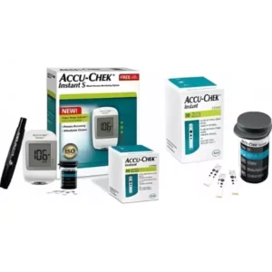 Accu-Chek Instant S Glucometer Machine with 60 Pieces Test Strips