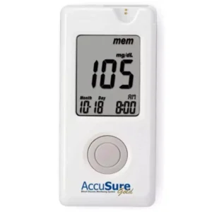 AccuSure Gold Glucometer Machine with 25 Pieces Test Strips