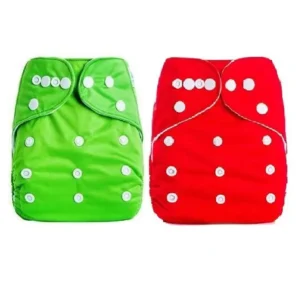 Flockidos Reusable Free Size Cotton Baby Diaper With Insert Pad (Pack of 4 Pcs)