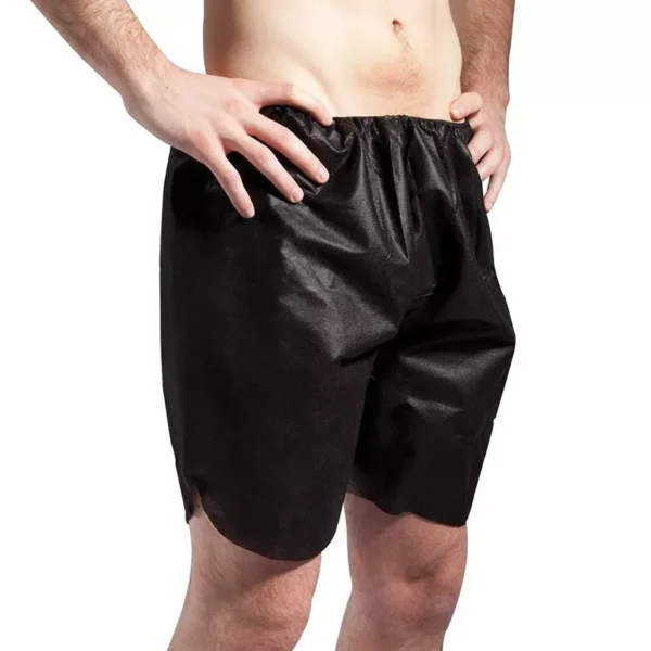 KUDIZE Non Woven Black Disposable Boxer Short Free Size (Pack of 05), DBOXER