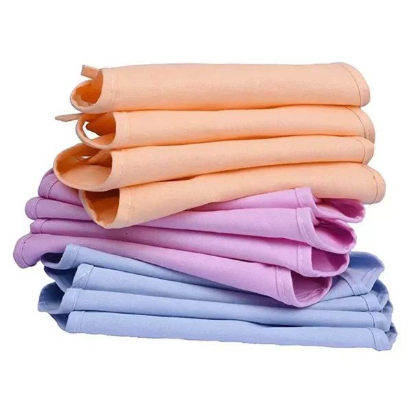 Fastgear Cotton Cloth Multicolor Diaper for New Born Baby, FG501 (Pack of 7)