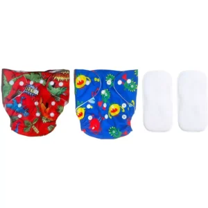 Flockidos Reusable Multi Color L Size 2 Cotton Diaper Pants for Kids