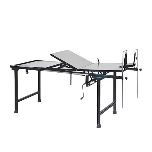 ABCO SURGICOS Mechanical Labour Table Stainless Steel Top with Mattress, AS-0003