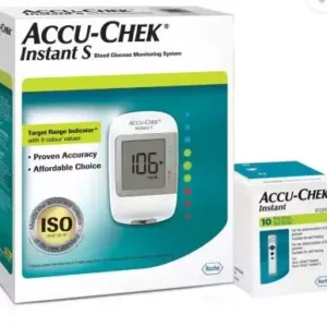 Accu-Chek Instant S Glucometer Machine with 10 Pieces Test Strips