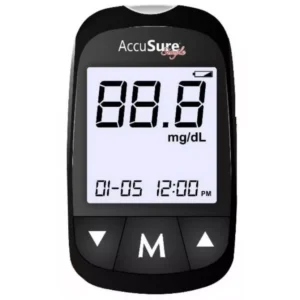 AccuSure Simple Glucometer Machine with 25 Pieces Test Strips