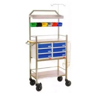 ABCO 022 Stainless Steel 2050x610x850 mm Crash Cart Trolley