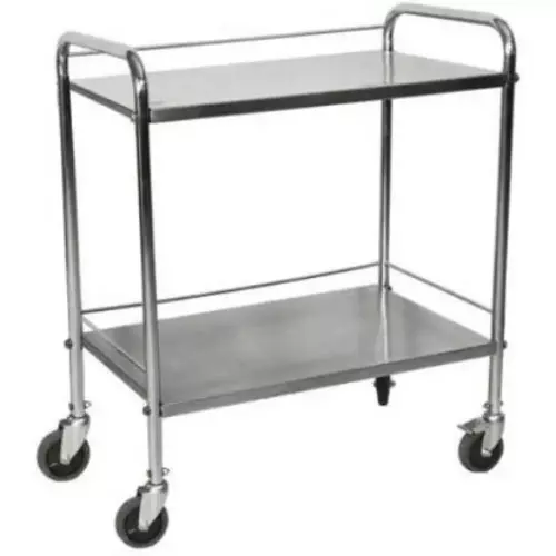 Abco Stainless Steel 304 Foldable Mayo Instrument Trolley with 120 Kg Load Capacity, ABCO-013