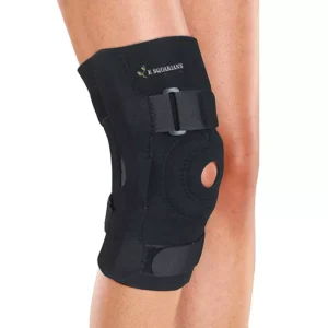 K SQUARIANS Hinged Neoprene Knee Support Brace Black for Women & Men