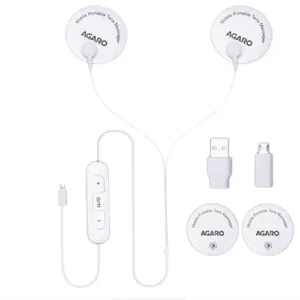Agaro Mobile Portable Tens Massager Leather White, 33512