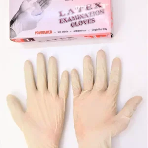 3P Examination Hand Gloves Powder Free Latex White Size 6 inch, SSWW273 (Pack of 50 Pair)