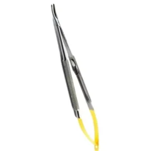 Forgesy GOL14 8 inch Tungsten Carbide Curved Castroviejo Needle Holder with Out Lock