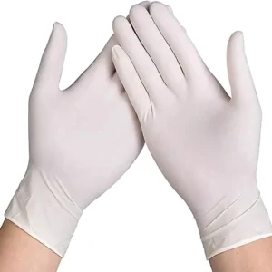Nulife Surgical Hand Gloves Non-Sterile Latex White Size 6.5 inch, BKSIB19 (Pack of 50 Pcs)