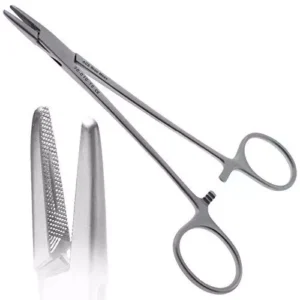 Forgesy GOL09 8 inch Tungsten Carbide Straight Mayo Hegar Needle Holder