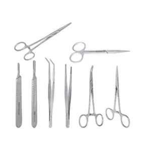 Forgesy SUNX43 Stainless Steel Surgical Forceps (Set of 8 Piece)