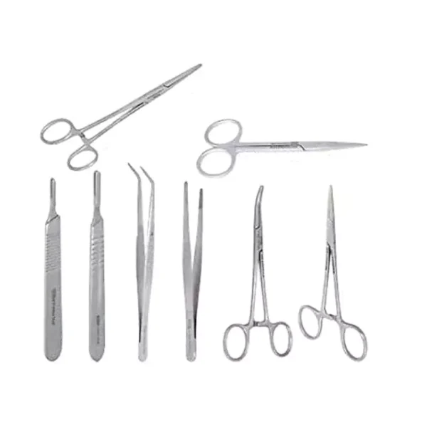 Forgesy SUNX43 Stainless Steel Surgical Forceps (Set of 8 Piece)