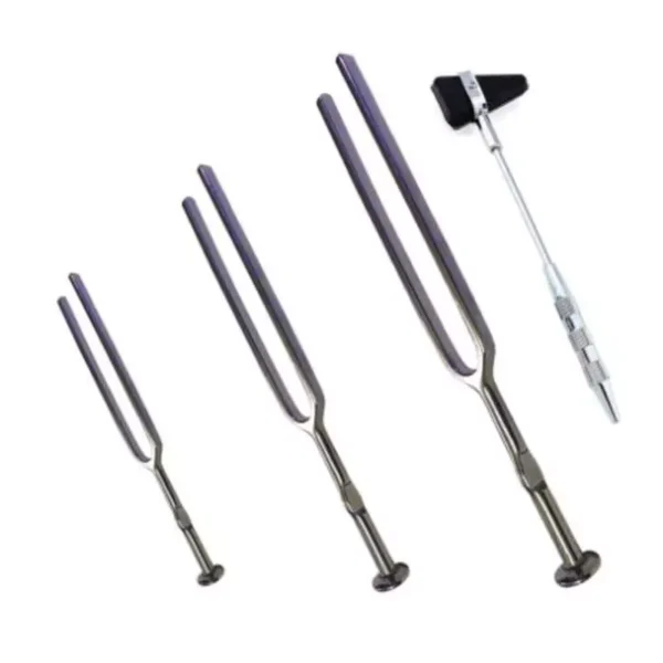Forgesy GSS109 Stainless Steel Taylor Percussion Knee Hammer with Tuning Fork (Set of 3 Piece)
