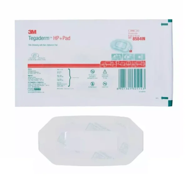 3M Tegaderm HP+Pad Film Dressing with Non-Adherent Pad 6x10 cm, 8584 (50 Pcs/Box)
