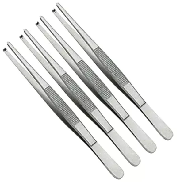 Forgesy SUNX95 Stainless Steel 6 inch Tooth Forcep (Pack of 4 Piece)