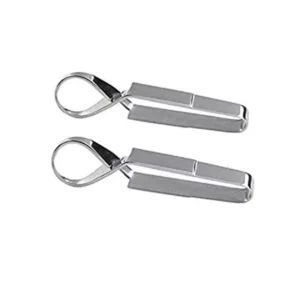 Forgesy SUNX78 Stainless Steel 4 inch Cross Action Towel Clip (Pack of 2 Piece)