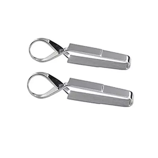 Forgesy SUNX78 Stainless Steel 4 inch Cross Action Towel Clip (Pack of 2 Piece)