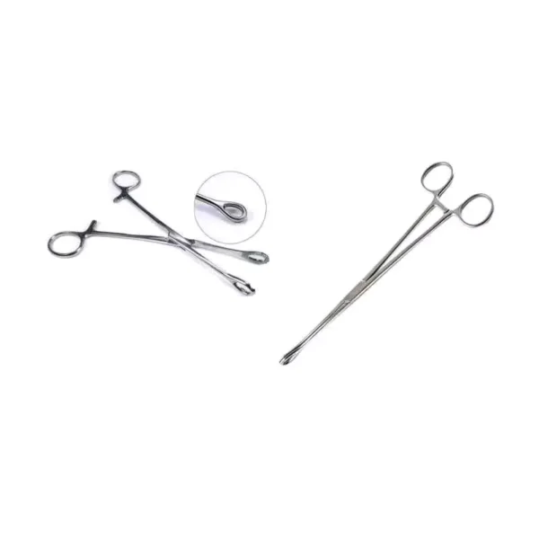 Forgesy SUNX83 Stainless Steel 6 & 8 inch Sponge Forcep (Set of 2 Piece)
