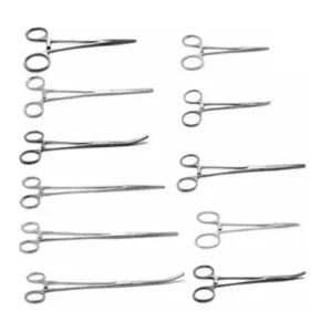 Forgesy SUNX63 Stainless Steel Utility Forceps (Set of 11 Piece)