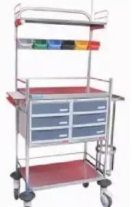 Acme Enterprises 125mm Stainless Steel Crash Cart ACME 1051